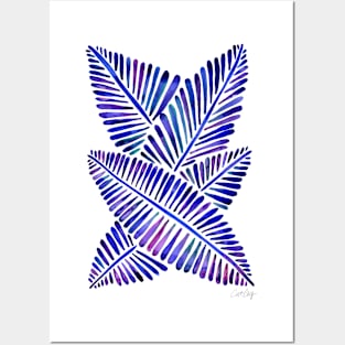 Indigo Banana Leaves Posters and Art